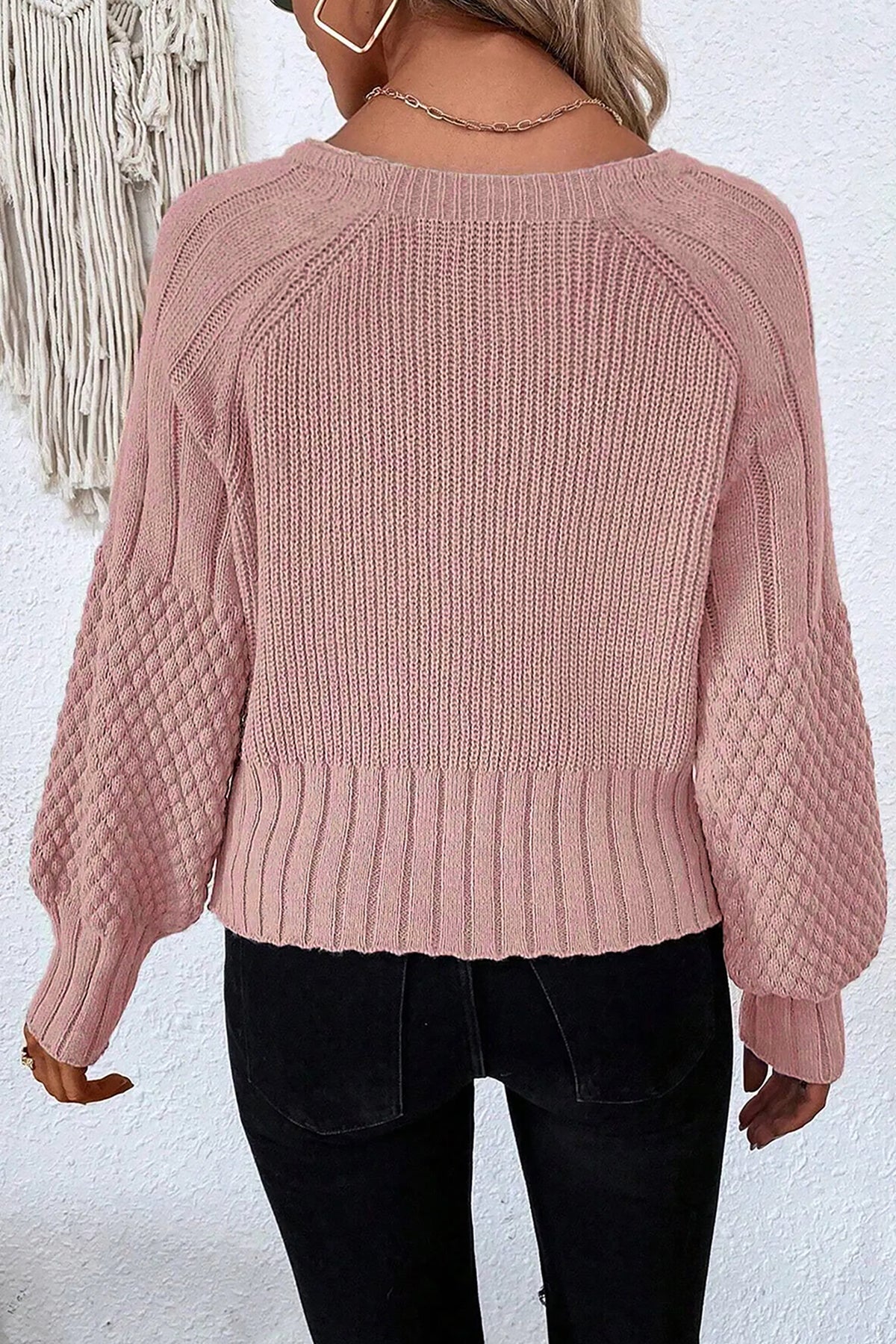 KaleaBoutique Comfortable Mixed Texture Knit Button V Neck Sweater Cardigan - KaleaBoutique.com