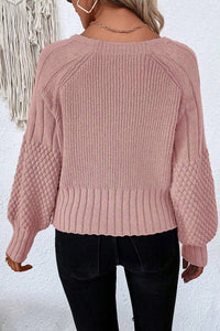 KaleaBoutique Comfortable Mixed Texture Knit Button V Neck Sweater Cardigan - KaleaBoutique.com