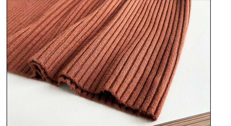 Women's Ribbed Square-Neck Long-Sleeve Pullover Top - KaleaBoutique.com