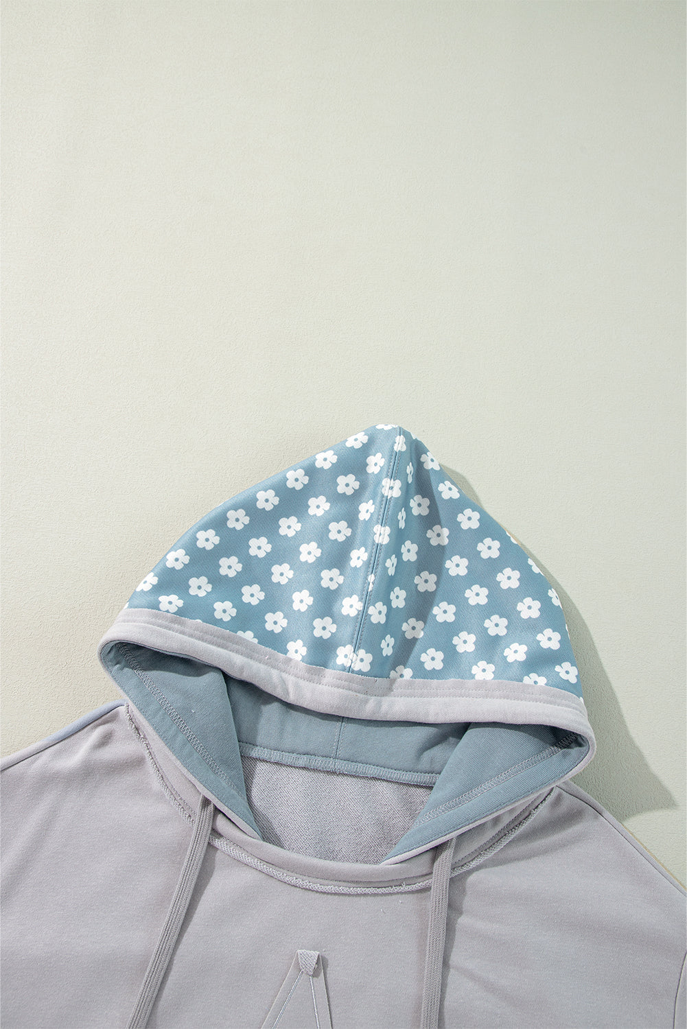KaleaBoutique Floral Patchwork Star Pattern Drawstring Hoodie - KaleaBoutique.com