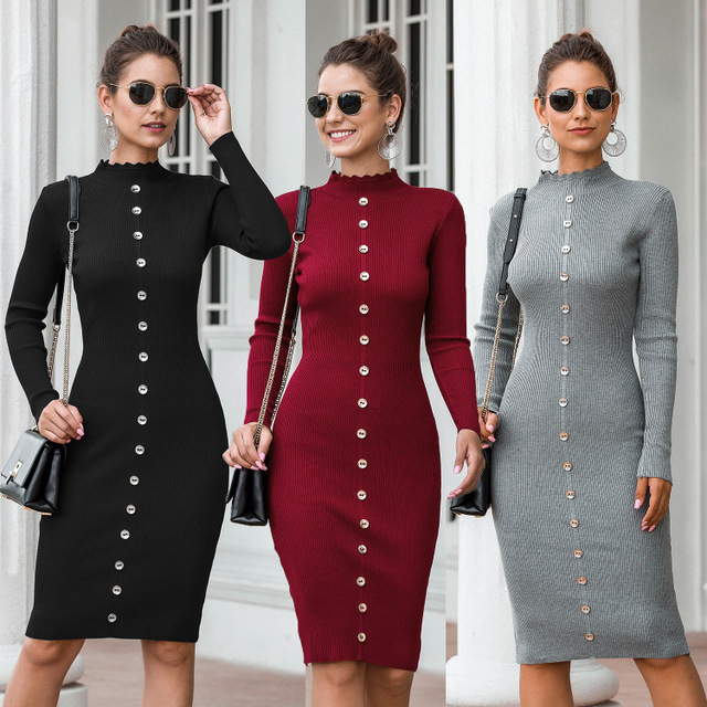 Knitted sweater dress - KaleaBoutique.com