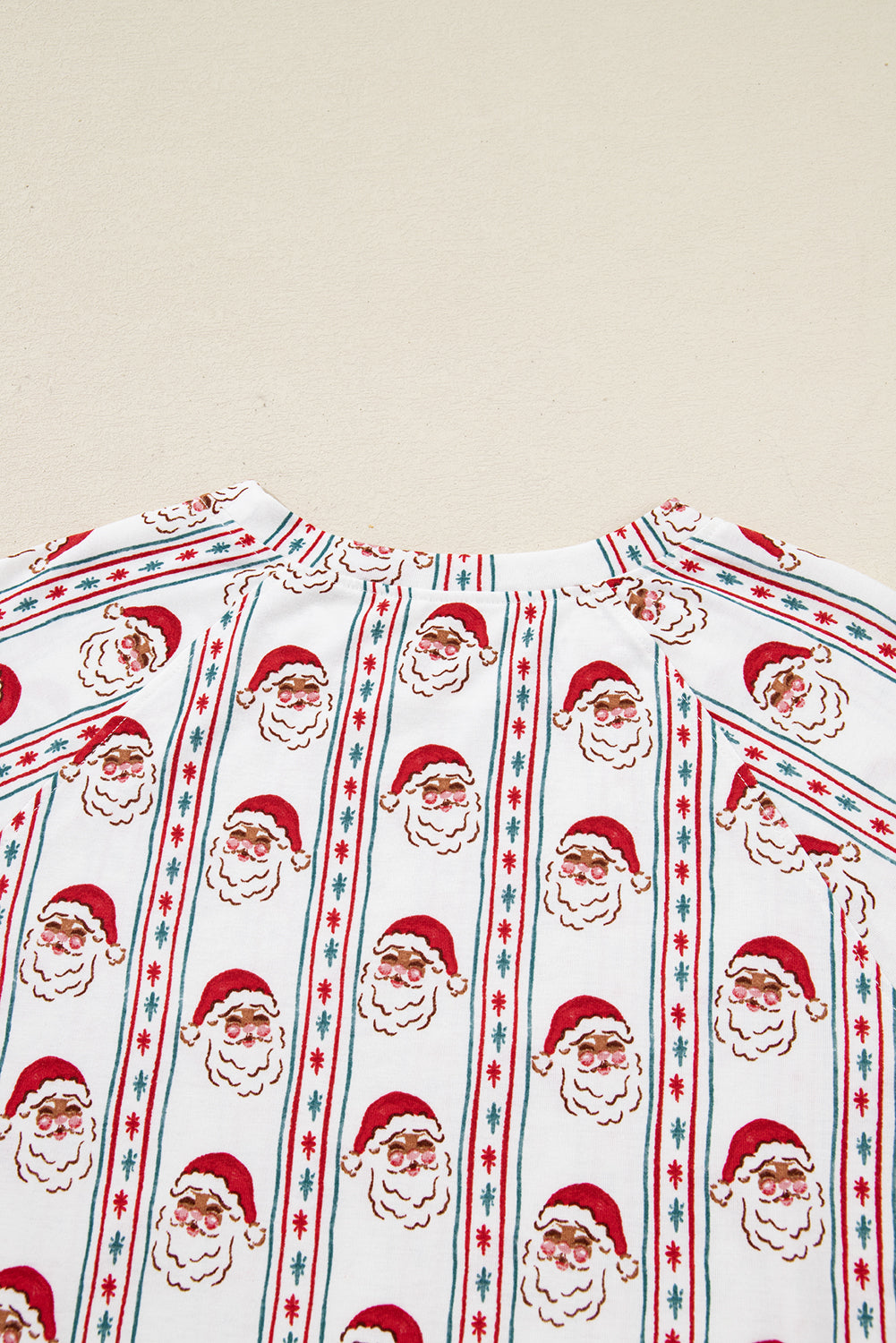 KaleaBoutique Stylish Father Christmas Striped Print Contrast Drawstring Lounge Pant Set - KaleaBoutique.com
