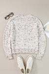 KaleaBoutique Rhinestone Decor Multicolor Confetti Sweater Cardigan - KaleaBoutique.com