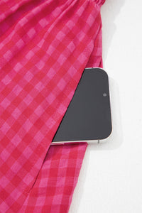 KaleaBoutique Comfortable Plaid Square Neck Fit-and-flared Vacation Sundress - KaleaBoutique.com