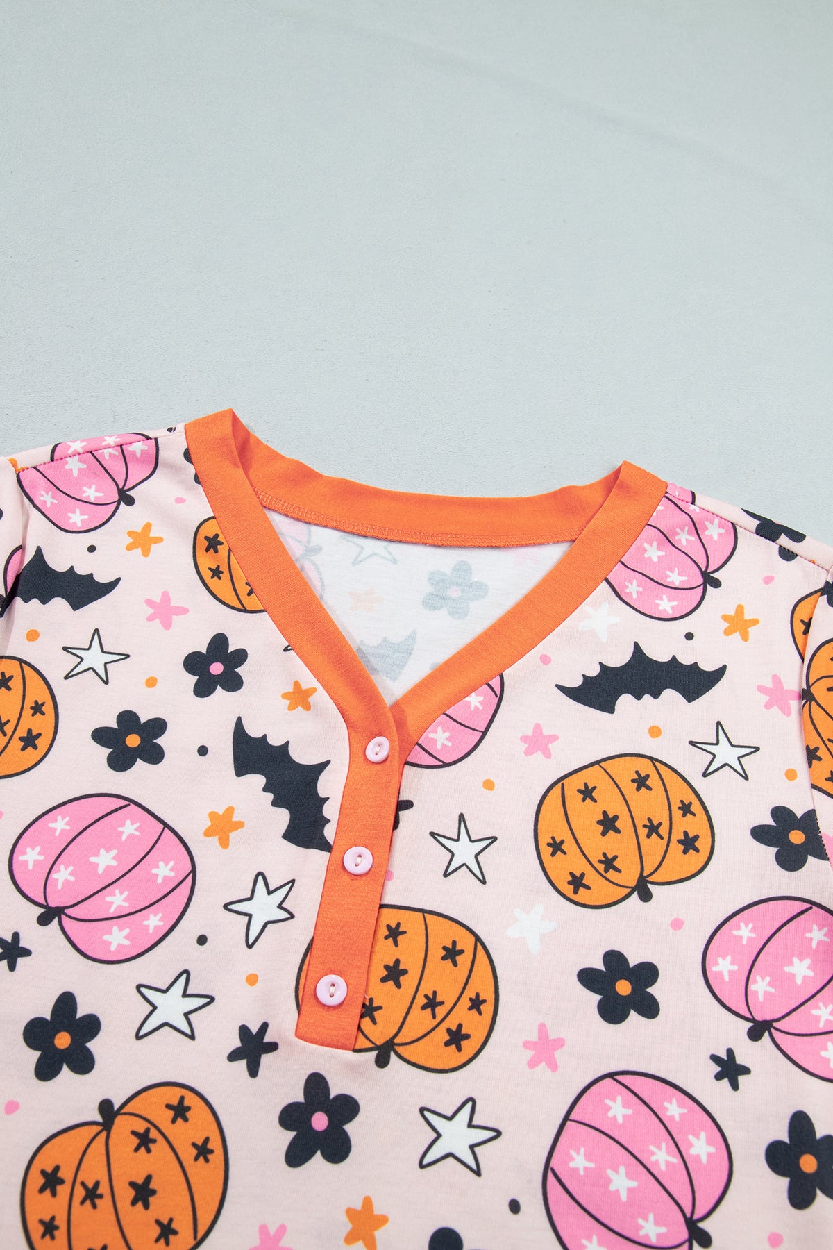 KaleaBoutique Stylish Halloween Pumpkin Print Long Sleeve Home Wear Lounge Set - KaleaBoutique.com