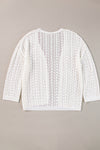 KaleaBoutique Stylish Hollow Out Knit Drop Shoulder Cardigan - KaleaBoutique.com