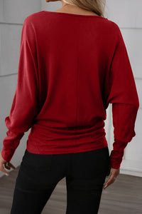 KaleaBoutique Solid Color Extended Cuffs Long Sleeve Top - KaleaBoutique.com