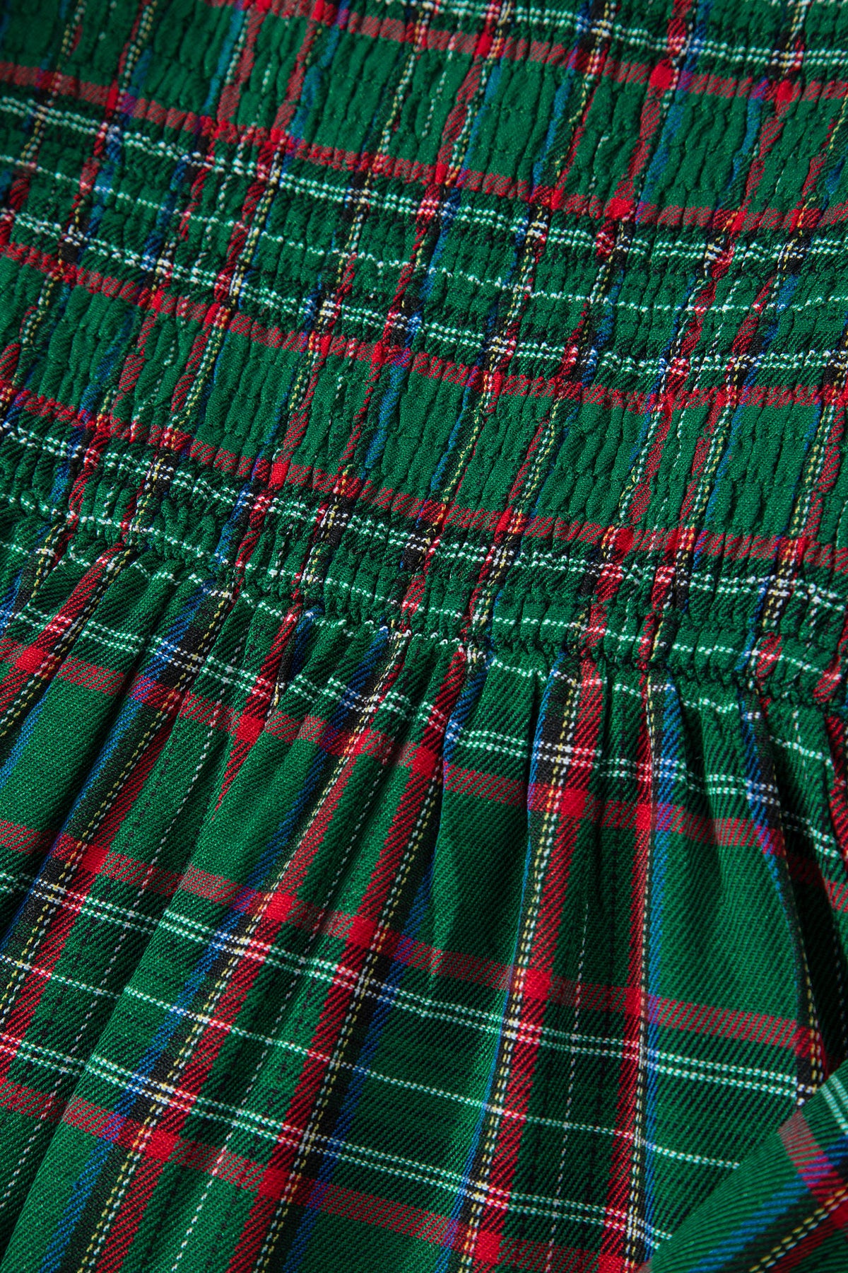 Tartan Plaid Square Neck Puff Sleeve Knot Waist Flared Midi Dress - KaleaBoutique.com