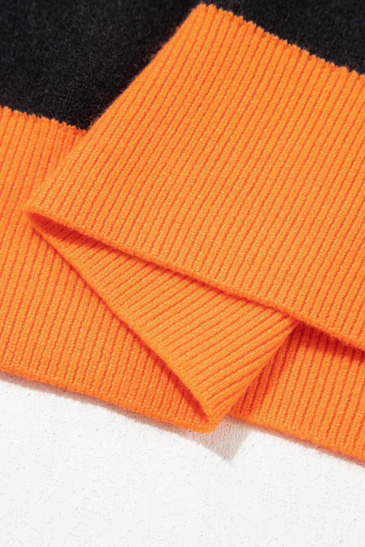 KaleaBoutique Stylish Geometric Ghost Color Block Trim Short Sleeve Knit Sweater - KaleaBoutique.com