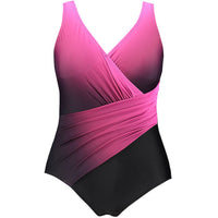 Women's Ombre Wrap-Front One-Piece Swimsuit by Kalea Boutique - KaleaBoutique.com