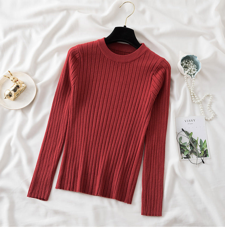 Women's Ribbed Crewneck Long-Sleeve Pullover Sweater - KaleaBoutique.com