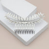 Laurel Leaves Large Decorative Hair Comb, Boho Bridal Silver Hair Pin, Large Silver Hair Comb Headpiece - KaleaBoutique.com