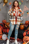 KaleaBoutique Plus Size Plaid Print Collared Buttoned Jacket - KaleaBoutique.com
