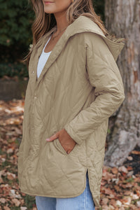 KaleaBoutique Stylish Quilted Snap Button Hooded Puffer Coat - KaleaBoutique.com