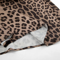 Women's Leopard Print Mermaid Maxi Skirt
