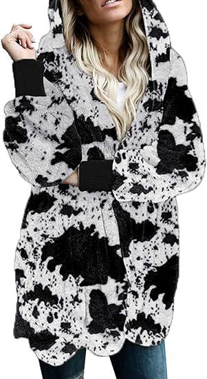 Women's Hooded Plush-Texture Longline Coat - KaleaBoutique.com