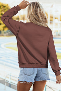 KaleaBoutique Stylish Oversize Drop Shoulder Reversible Mock Neck Sweatshirt - KaleaBoutique.com