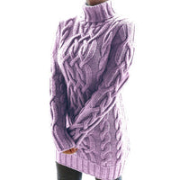 Women's Cable-Knit Turtleneck Sweater Dress - KaleaBoutique.com