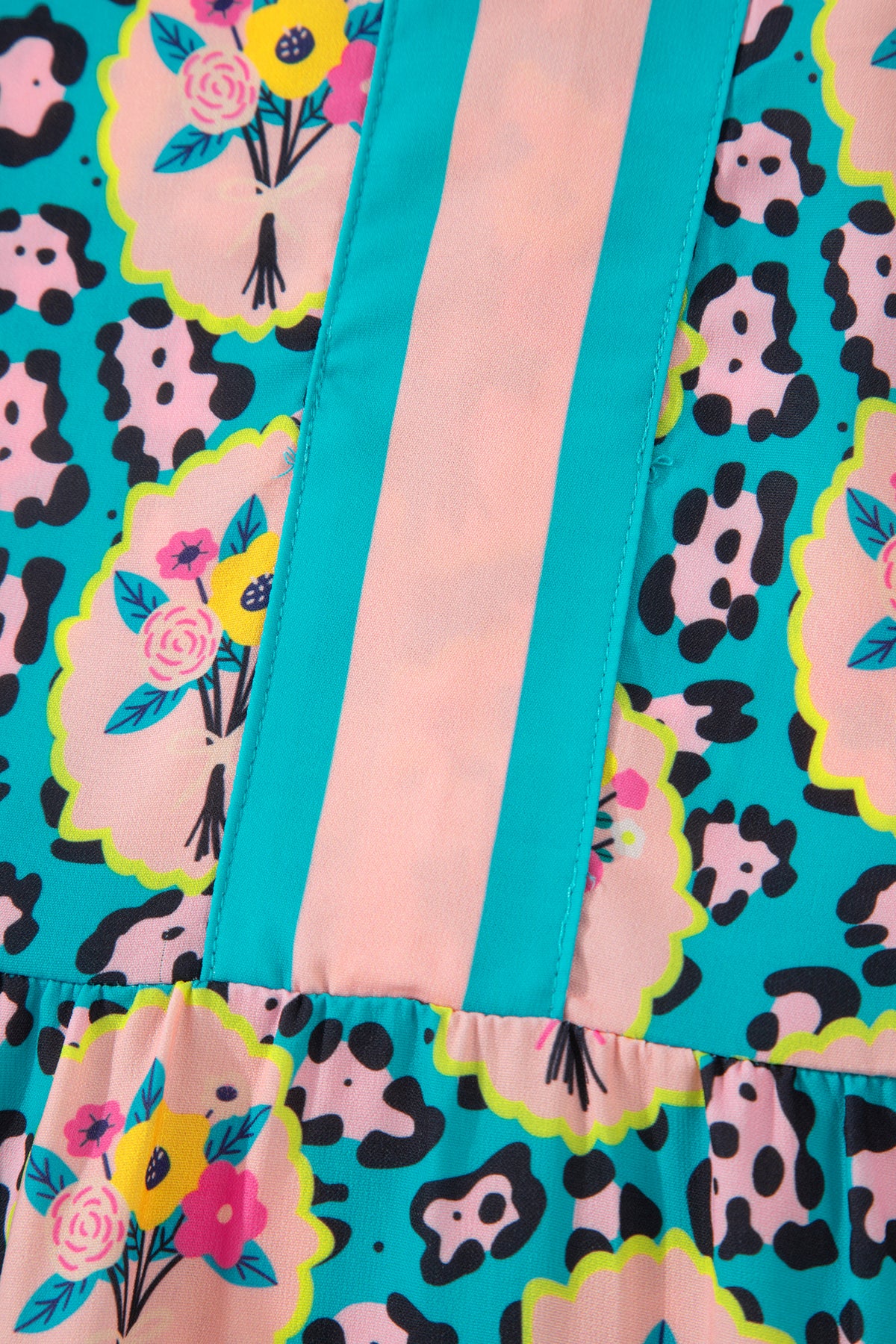 KaleaBoutique Classic Stylish Leopard Floral Short Dress - KaleaBoutique.com