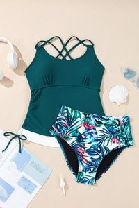 KaleaBoutique Drawstring Tummy Control Mix-and-match 2pcs Tankini Swimsuit - KaleaBoutique.com