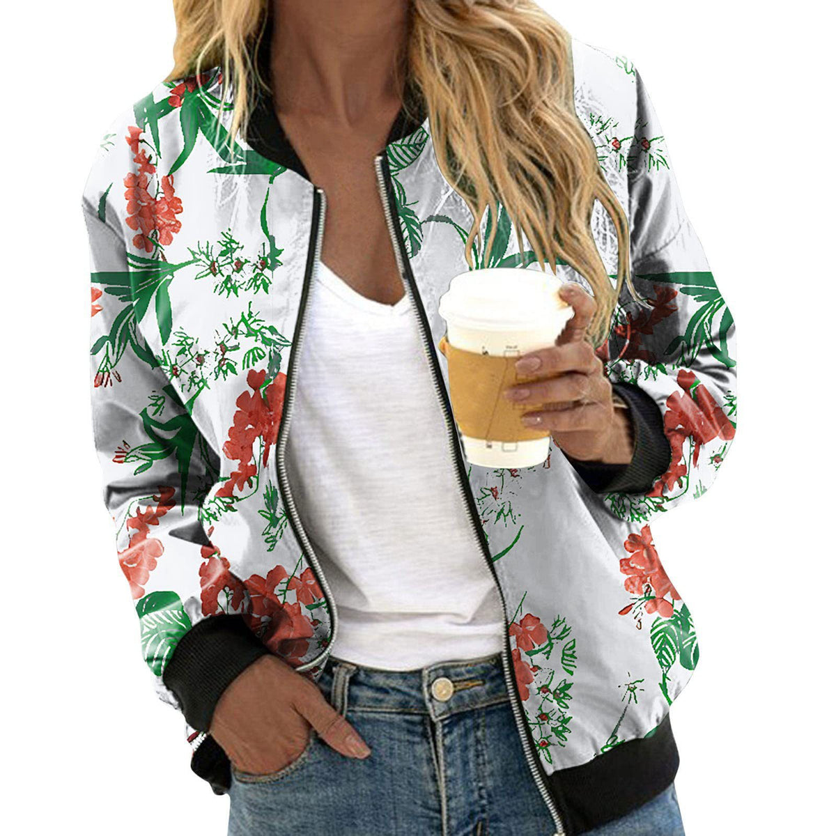 KaleaBoutique Women's 3D-Print Baseball Jacket - KaleaBoutique.com