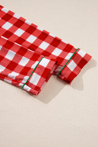 KaleaBoutique Stylish Christmas Plaid Print Shirt and Pants Pajama Set - KaleaBoutique.com