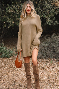 KaleaBoutique Stylish Oversize Drop Shoulder Slouchy Sweater Dress - KaleaBoutique.com