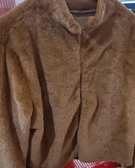 KaleaBoutique Women's Faux-Fur Stand-Collar Zip Jacket - KaleaBoutique.com
