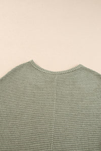 KaleaBoutique Stylish Waffle Texture Curved Hem Side Slit T-shirt Dress - KaleaBoutique.com