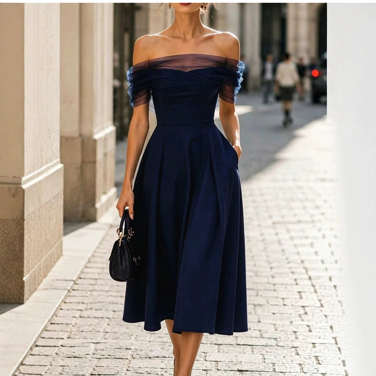 Evening Gown Strapless Off-shoulder High-end Elegance For Banquets - KaleaBoutique.com
