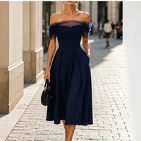 Evening Gown Strapless Off-shoulder High-end Elegance For Banquets - KaleaBoutique.com