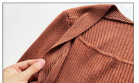 Women's Ribbed Square-Neck Long-Sleeve Pullover Top - KaleaBoutique.com