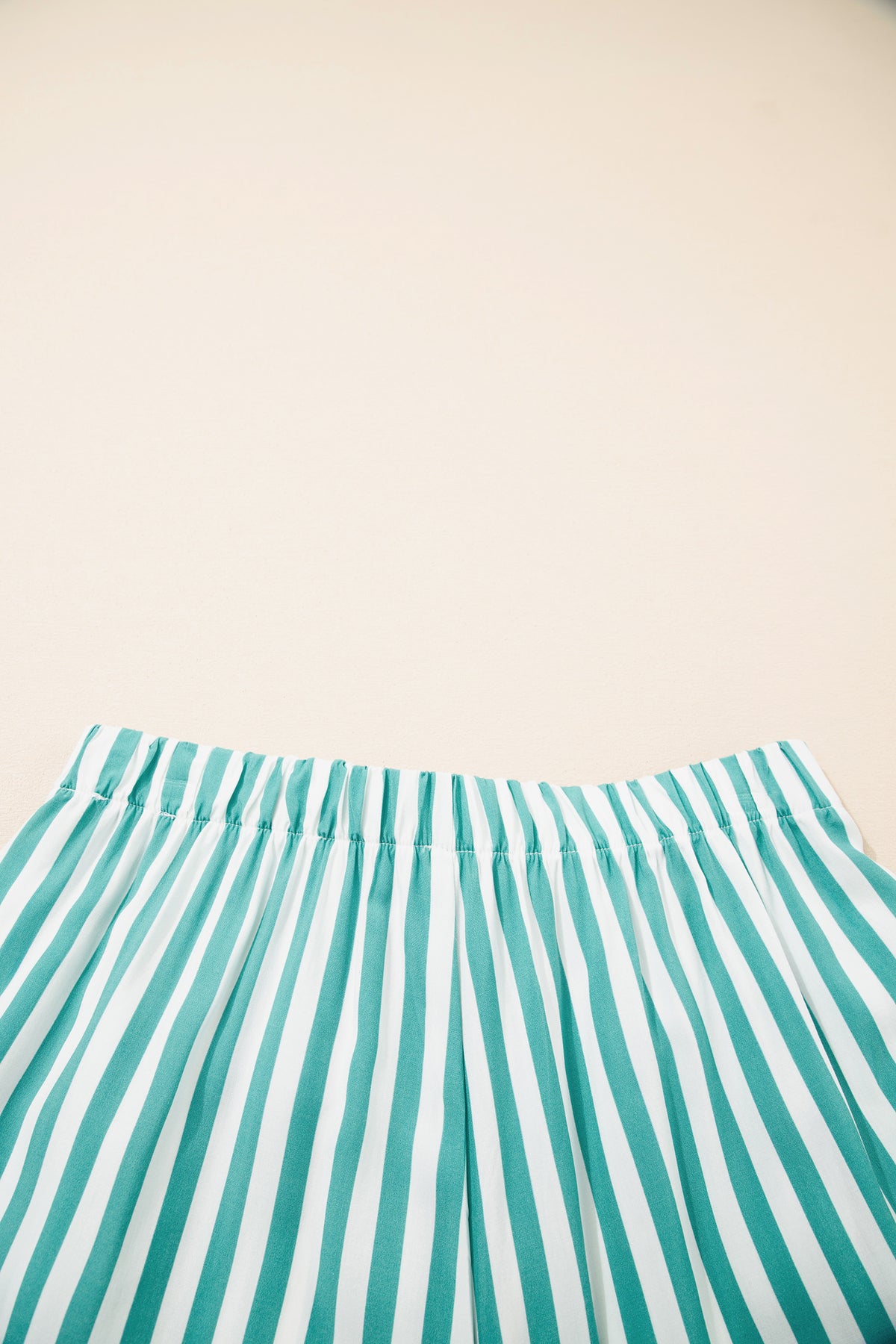 KaleaBoutique Stylish Contrast Ricrac Trim Long Sleeve Shirt Drawstring Ruffled Pajama Short Set - KaleaBoutique.com