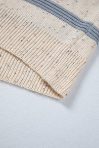 Exposed Seam Drop Shoulder Heathered Knit Sweater - KaleaBoutique.com