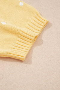 KaleaBoutique Comfortable Elegant Polka Dot Bubble Short Sleeve Sweater - KaleaBoutique.com