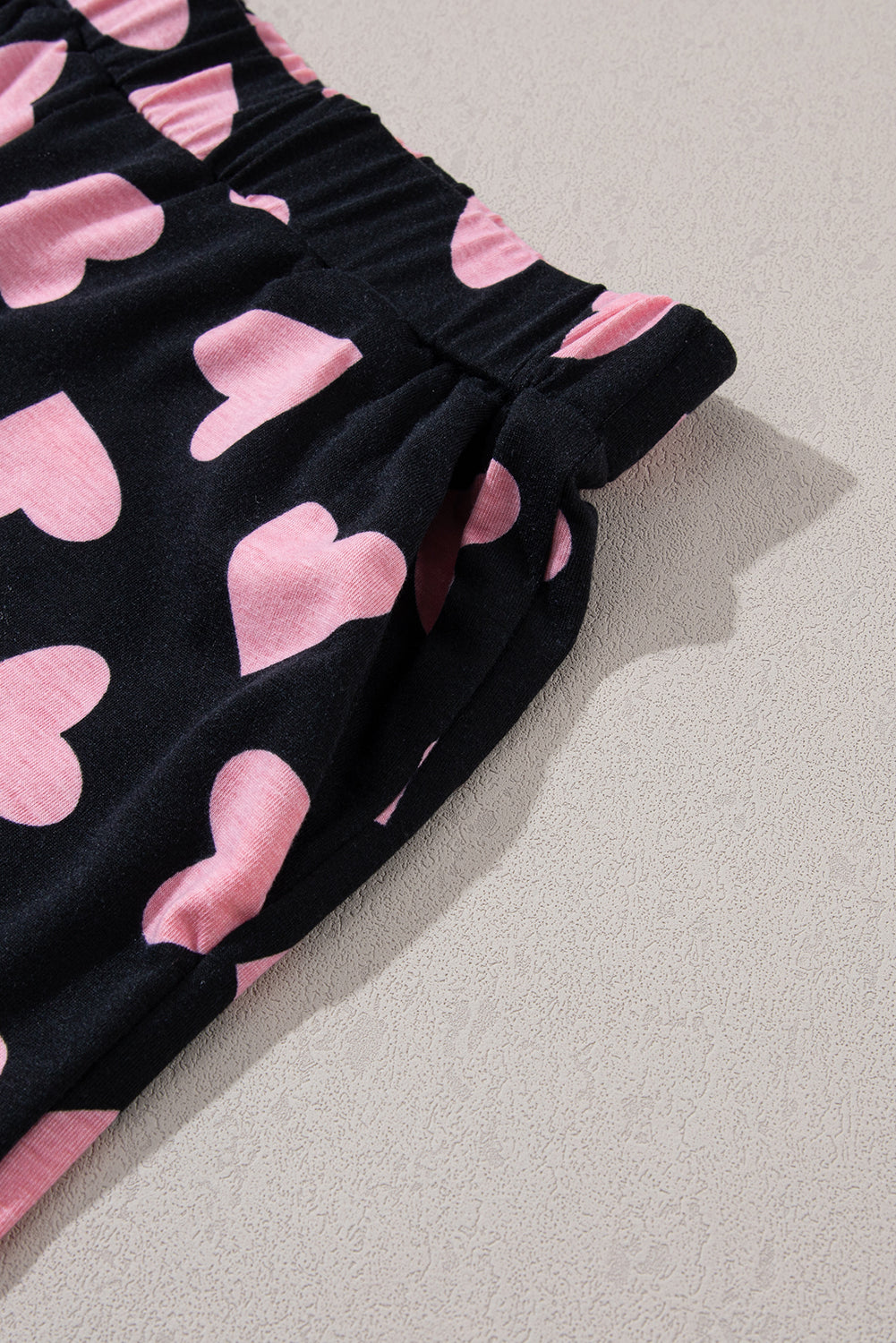 KaleaBoutique Stylish Valentine Heart Shape Print Long Sleeve Top Shorts Lounge Set - KaleaBoutique.com