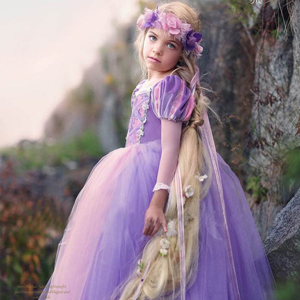 New Christmas Rapunzel Sophia Girls Dress Costume - KaleaBoutique.com