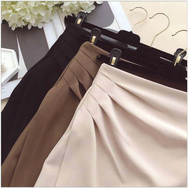Women's High-Waist Ruched Asymmetric Midi Skirt - KaleaBoutique.com