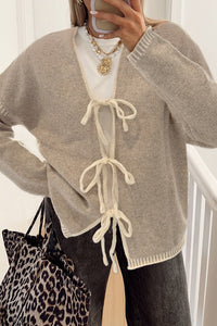 KaleaBoutique Comfortable Tied Front Drop Shoulder Chunky Casual Cardigan - KaleaBoutique.com