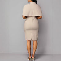 Dress Cape Skirt Women's Double Breasted Skirt 2-piece Set - KaleaBoutique.com