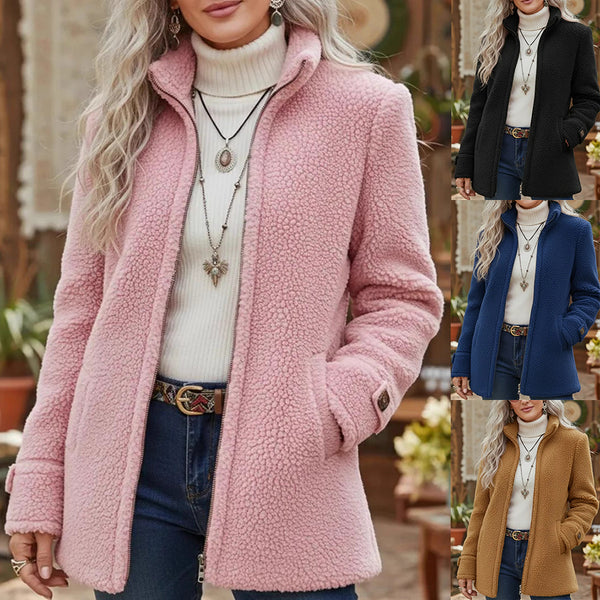 KaleaBoutique Women's Stand-Collar Zip-Up Jacket - KaleaBoutique.com