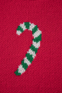 Christmas Candy Cane Holiday Drop Shoulder Sweater - KaleaBoutique.com