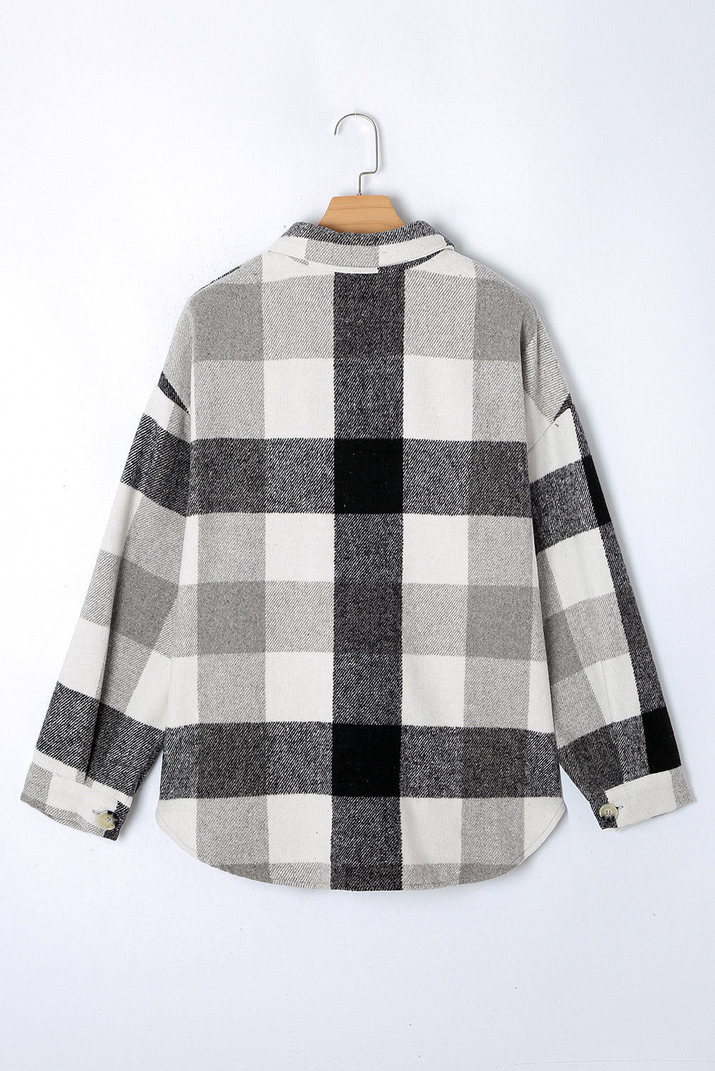 Plus Size Checkered Button-Up Shacket - KaleaBoutique.com