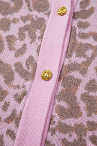 KaleaBoutique Comfortable Leopard Button Down Short Sleeve Sweater Cardigan - KaleaBoutique.com
