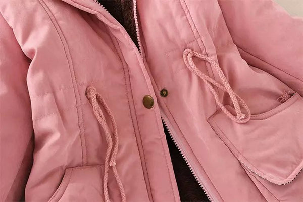 KaleaBoutique Women's Hooded Belted Cotton Parka - KaleaBoutique.com