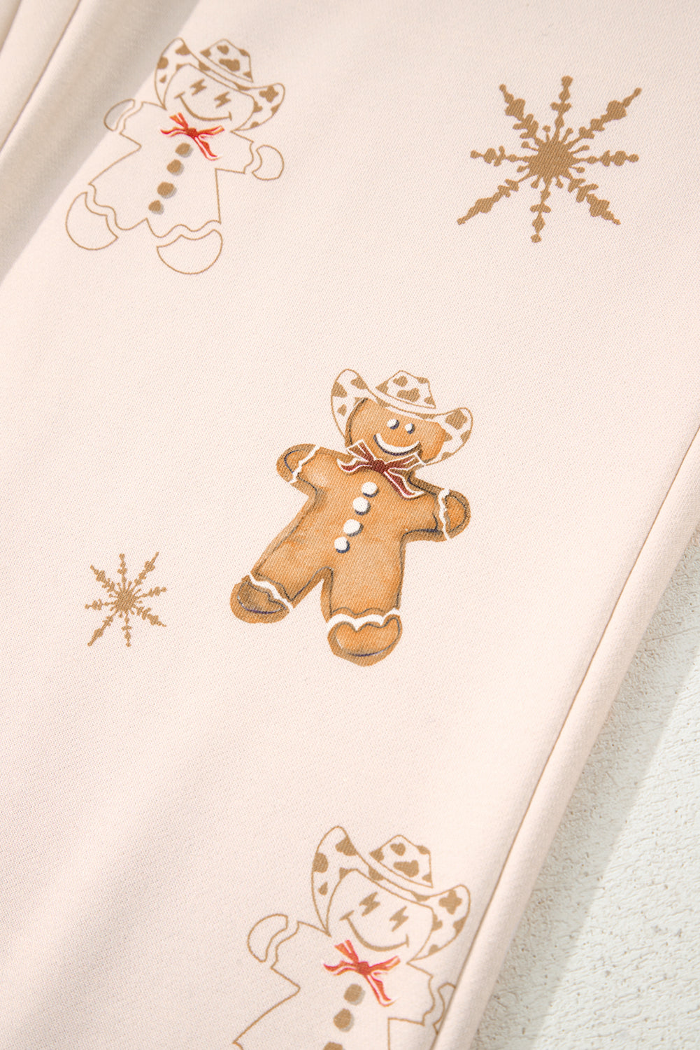 KaleaBoutique Stylish Comfortable Gingerbread Bakery Christmas Print 2 Pcs Lounge Set - KaleaBoutique.com