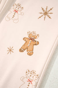 KaleaBoutique Stylish Comfortable Gingerbread Bakery Christmas Print 2 Pcs Lounge Set - KaleaBoutique.com