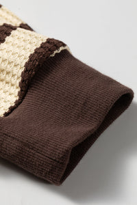 KaleaBoutique Comfortable Patchwork Ribbed Cuff Casual Pullover Sweatshirt - KaleaBoutique.com