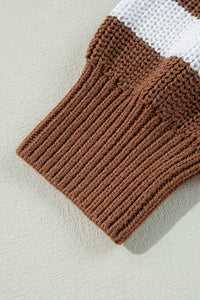 KaleaBoutique Geometric Textured Drop Shoulder Sweater - KaleaBoutique.com