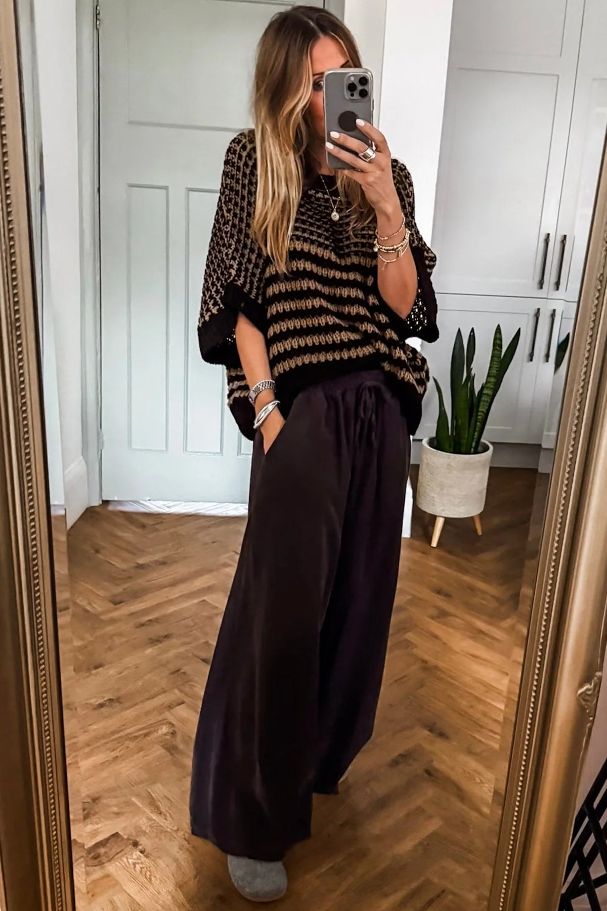 KaleaBoutique Stylish 3/4 Draped Sleeve Slouchy Sweater - KaleaBoutique.com